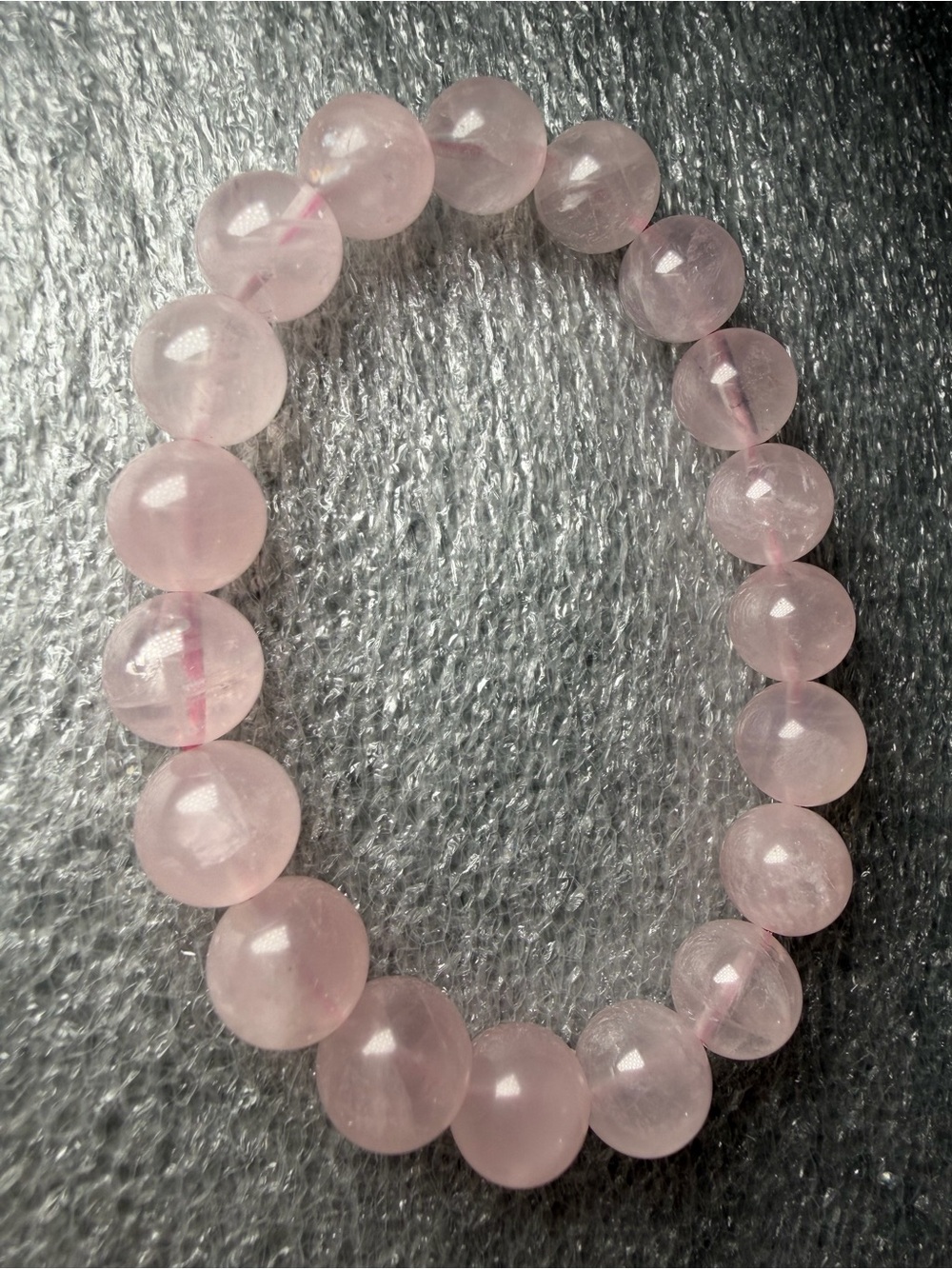 10MM Rose Quartz Natural Crystal Bracelet